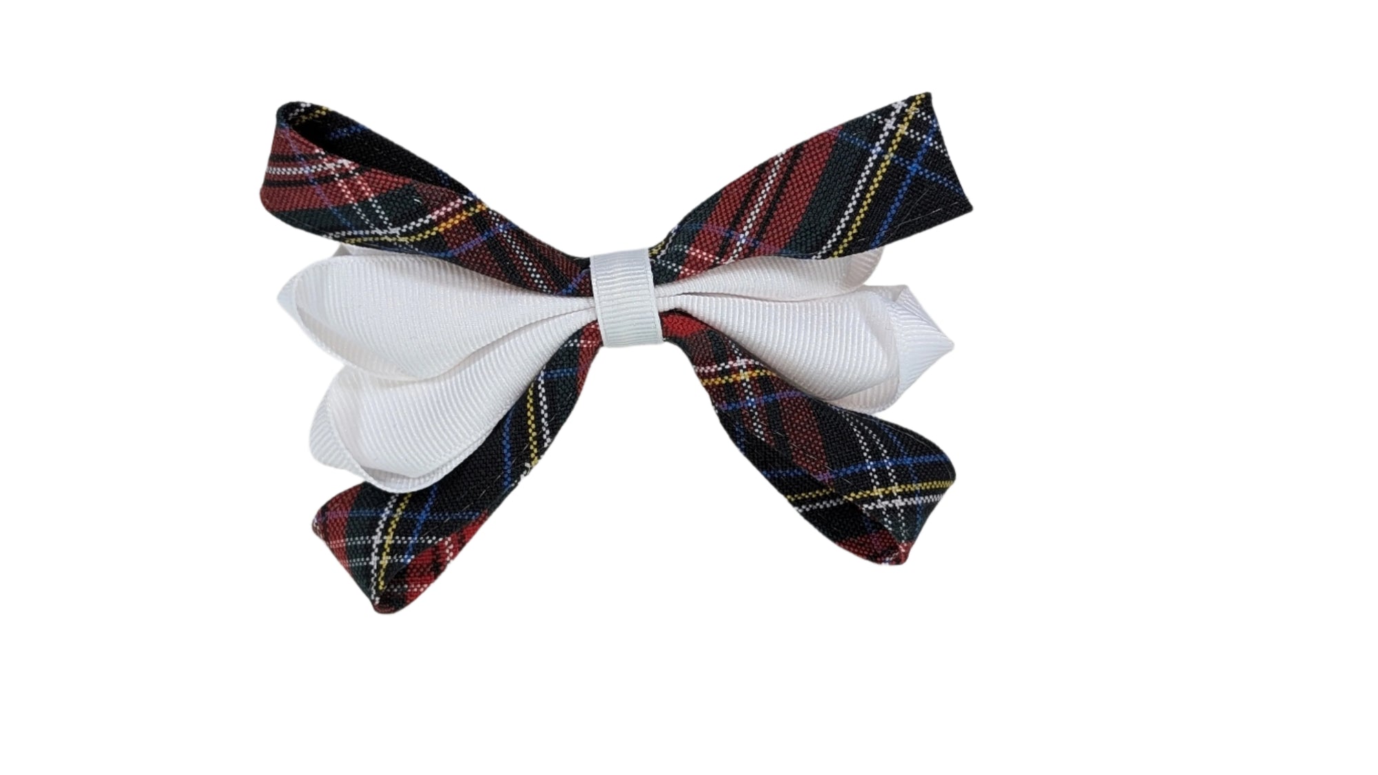 AHS Plaid Carnival Bow w/White Ribbon (Qty 1)