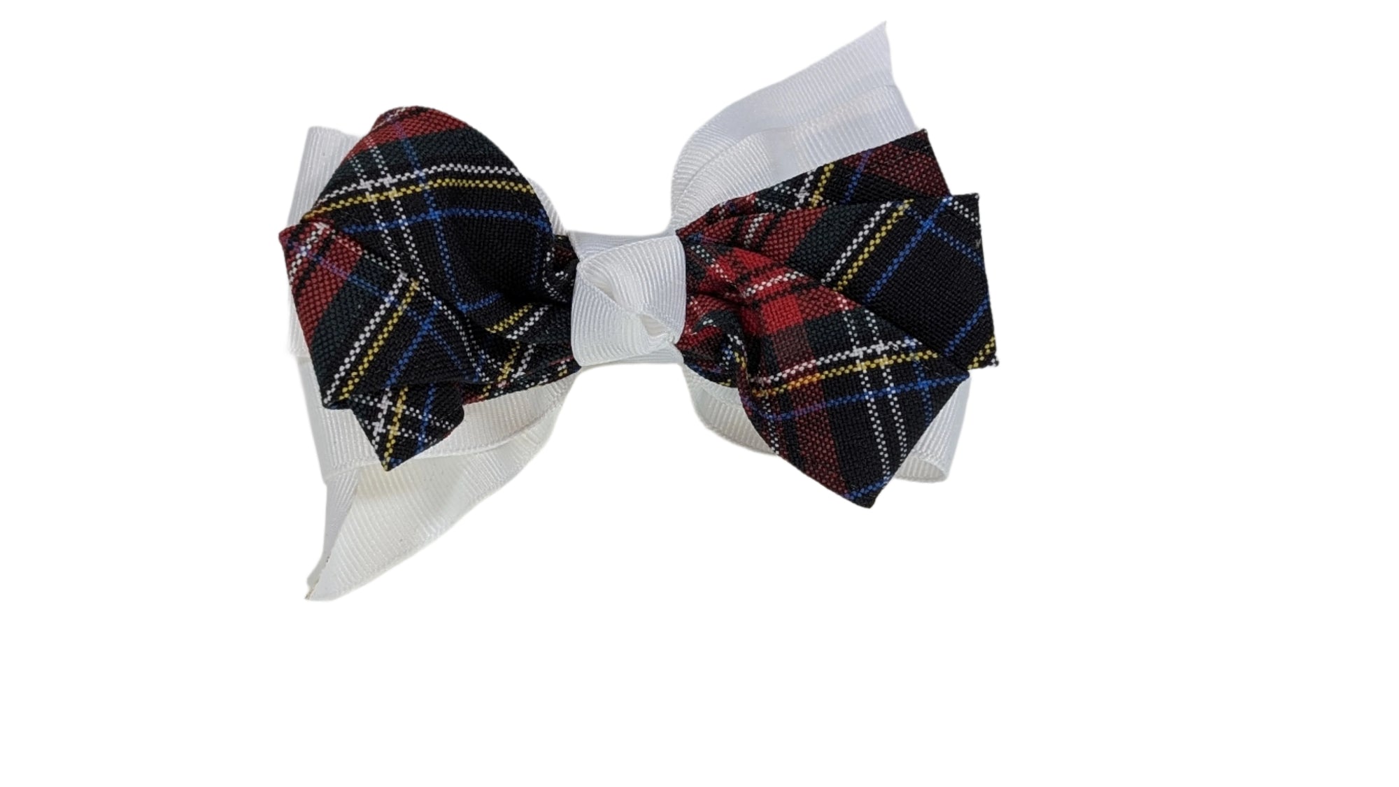 AHS Plaid & White Pinwheel Bow - Large (Qty 1)