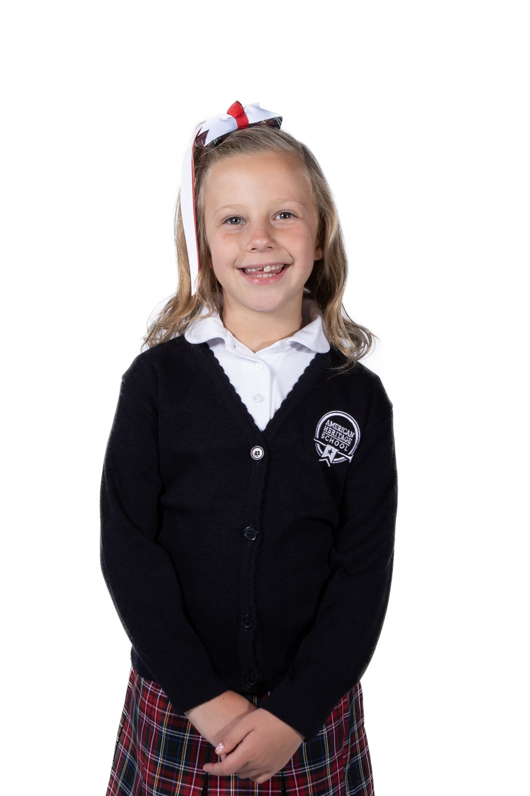 AHS Girls Cardigan Sweater - Navy (K-12th)