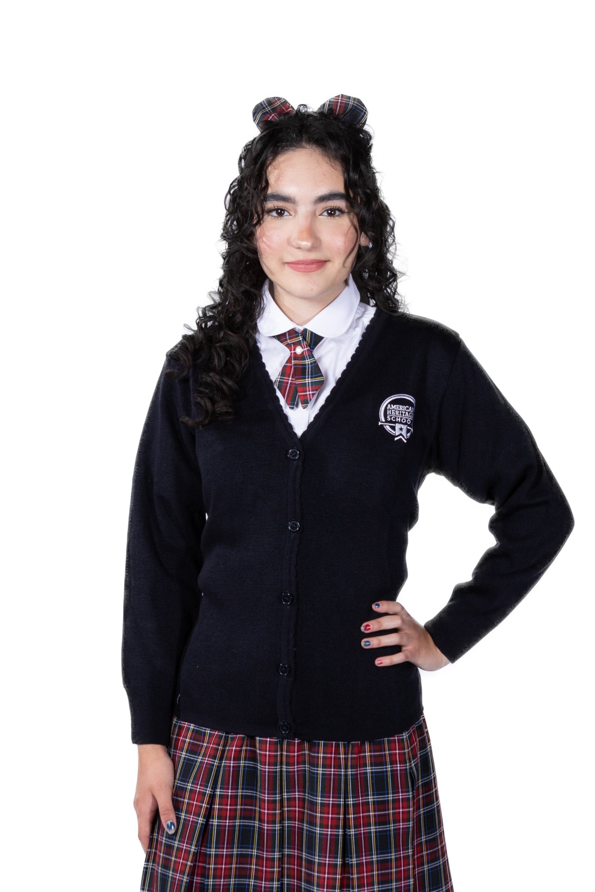 AHS Girls Cardigan Sweater - Navy (K-12th)