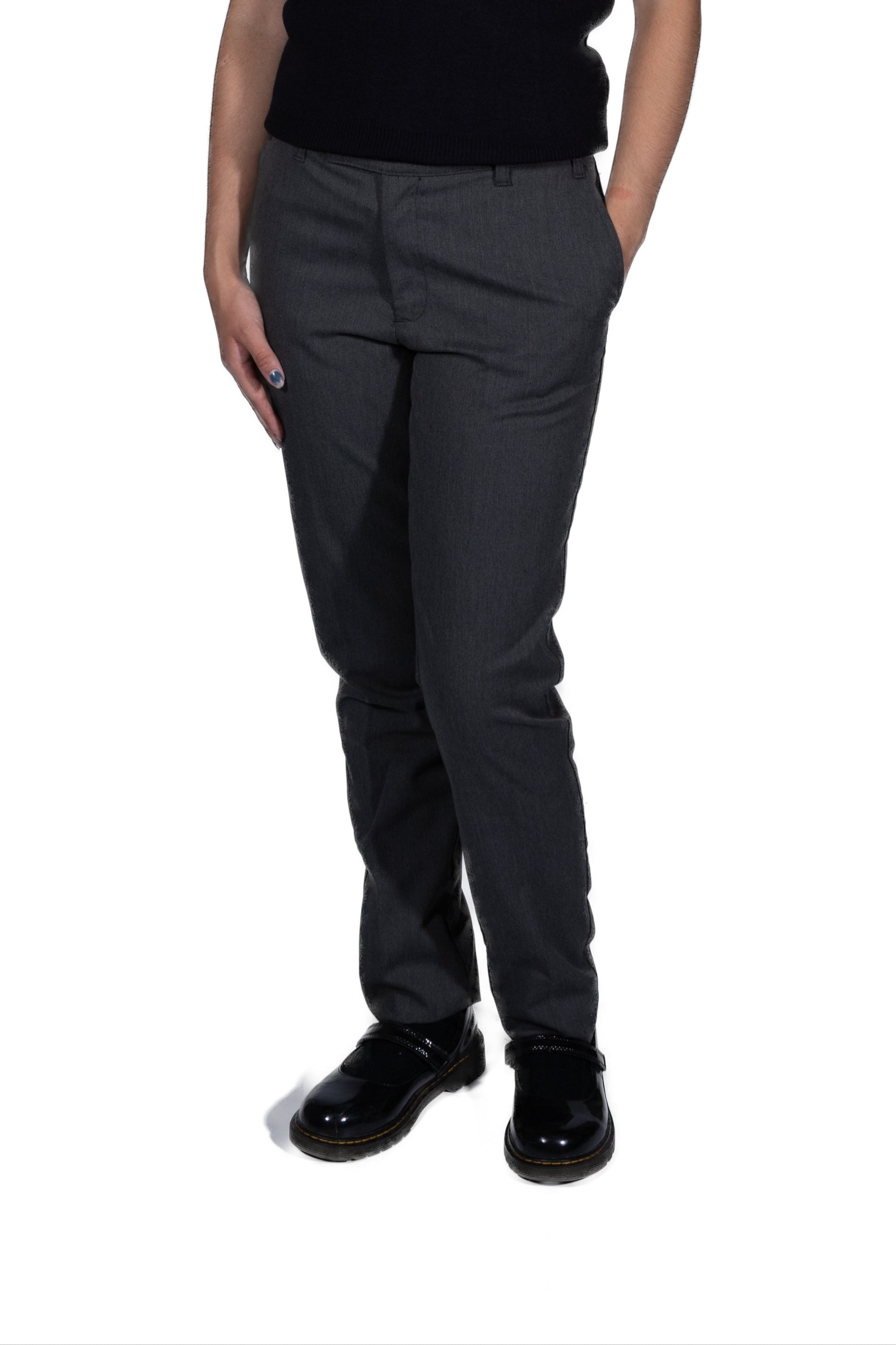 Girls Charcoal Pants - Junior Fit