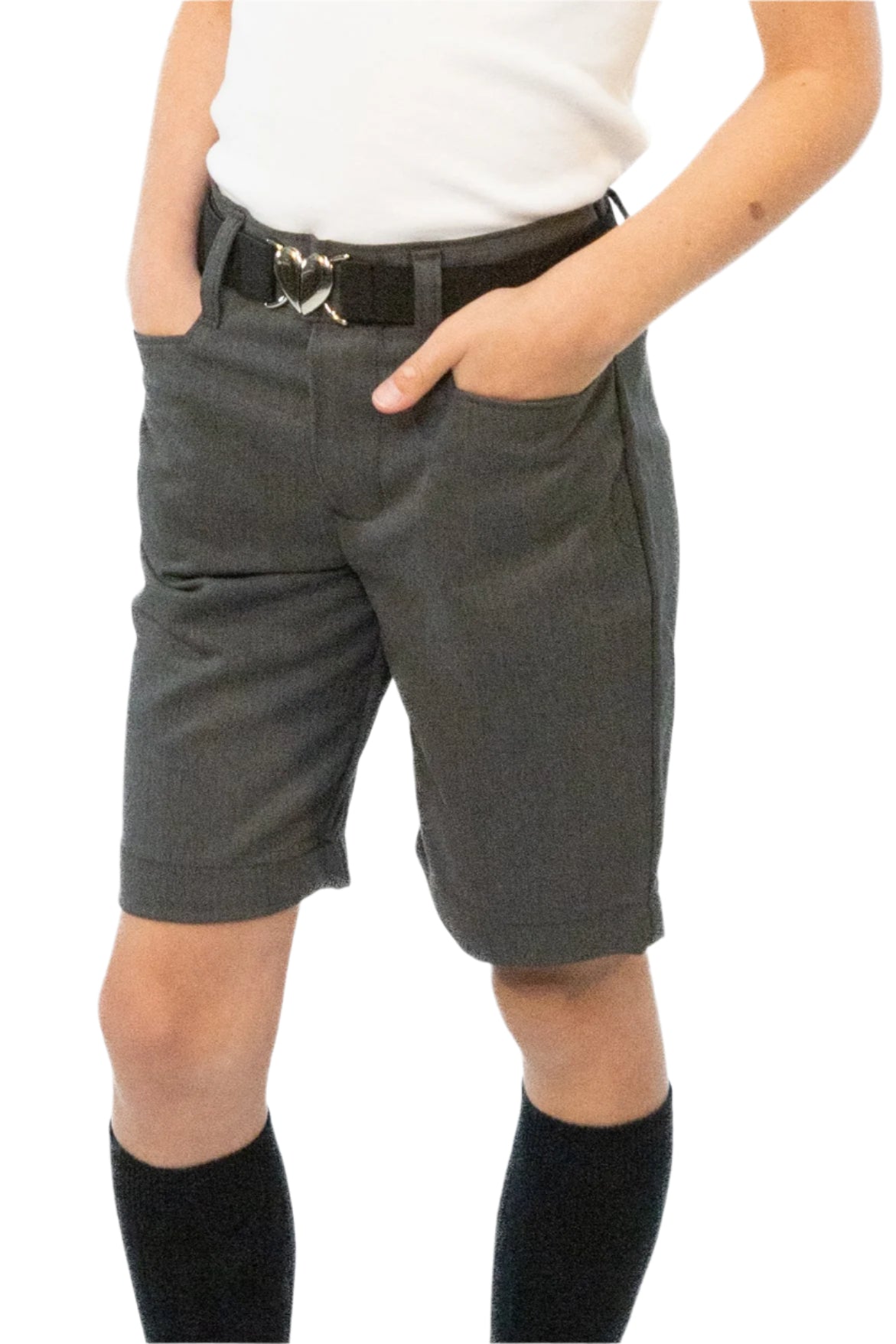 Girls Charcoal Shorts - Regular