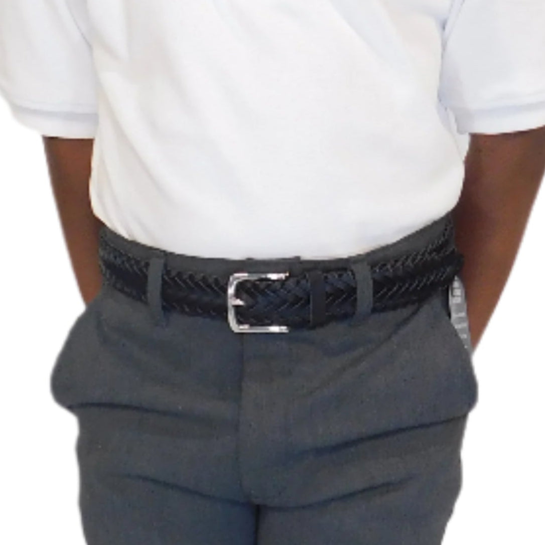 Belt - Black Braided Leather