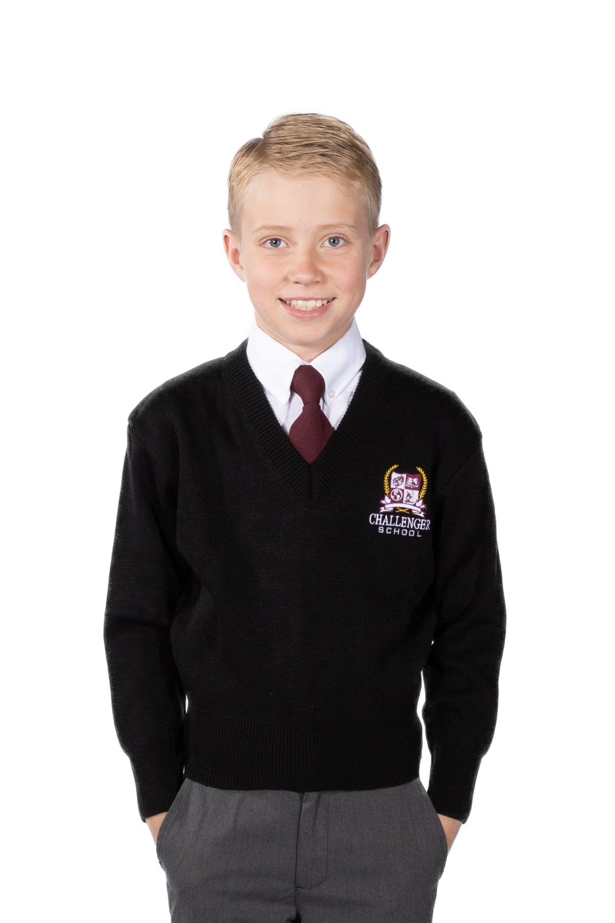 CHS Boys Pullover Sweater - Black – ScholarWear