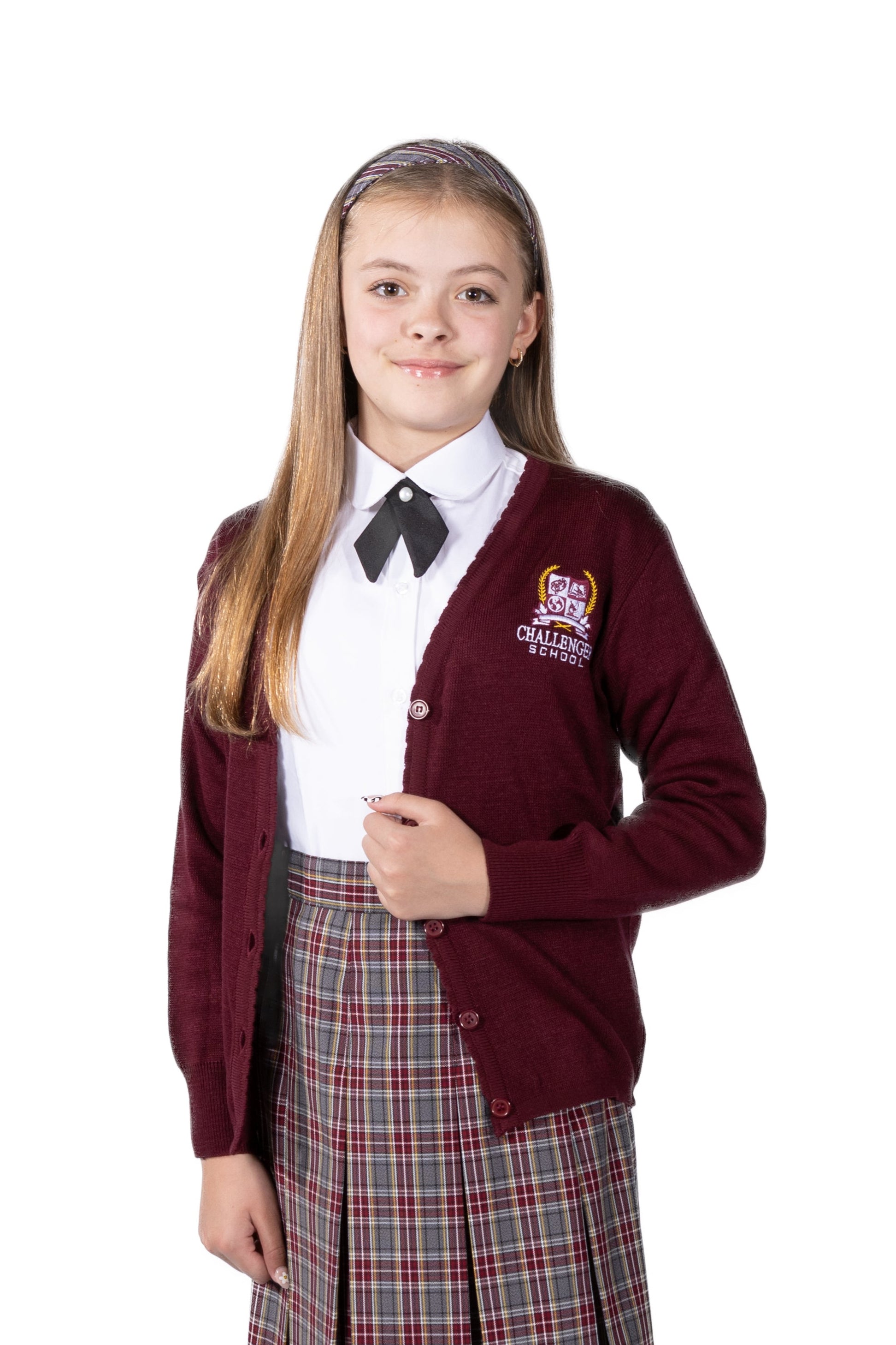 CHS Girls Cardigan Sweater - Maroon