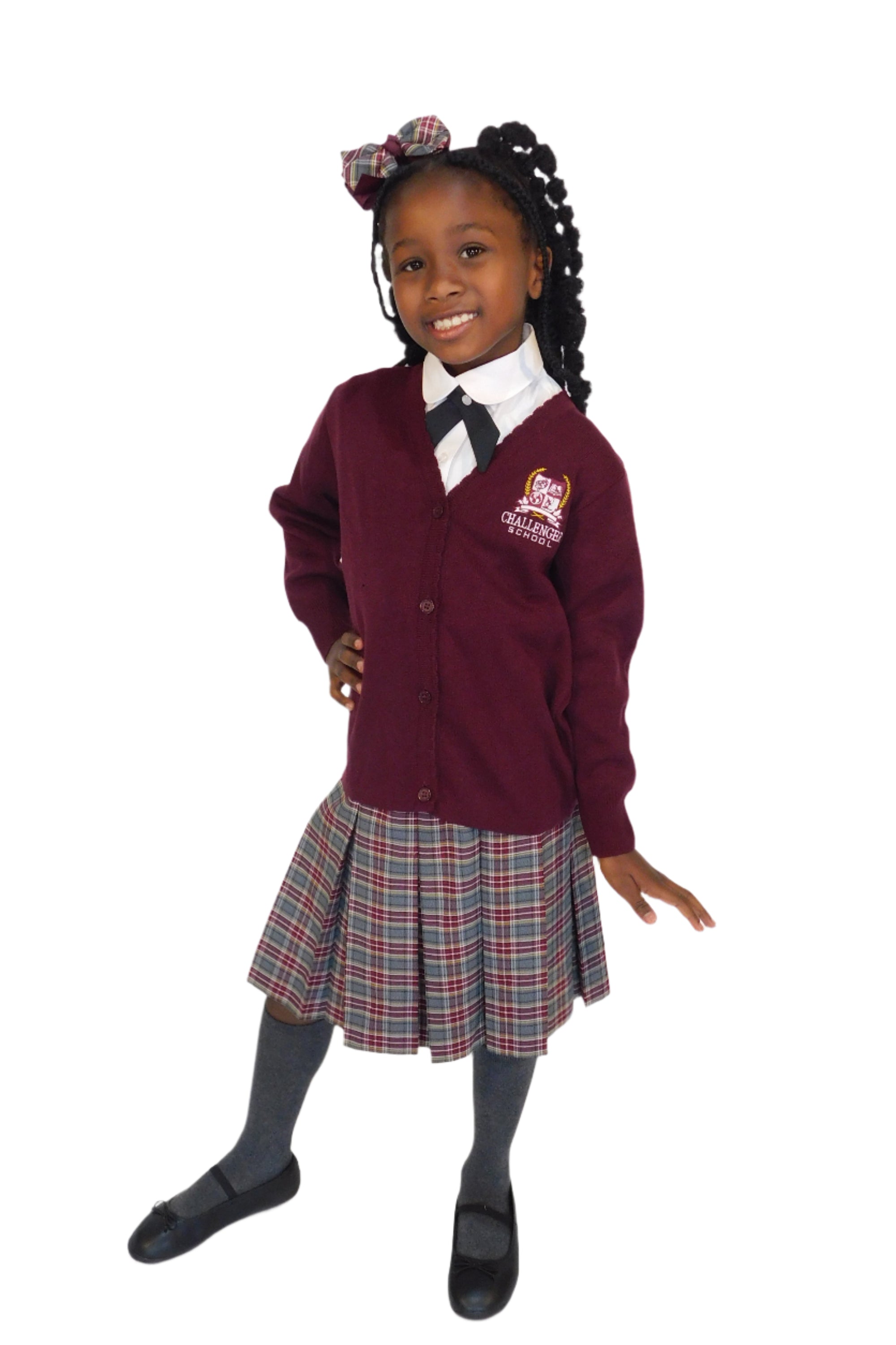 CHS Girls Cardigan Sweater - Maroon