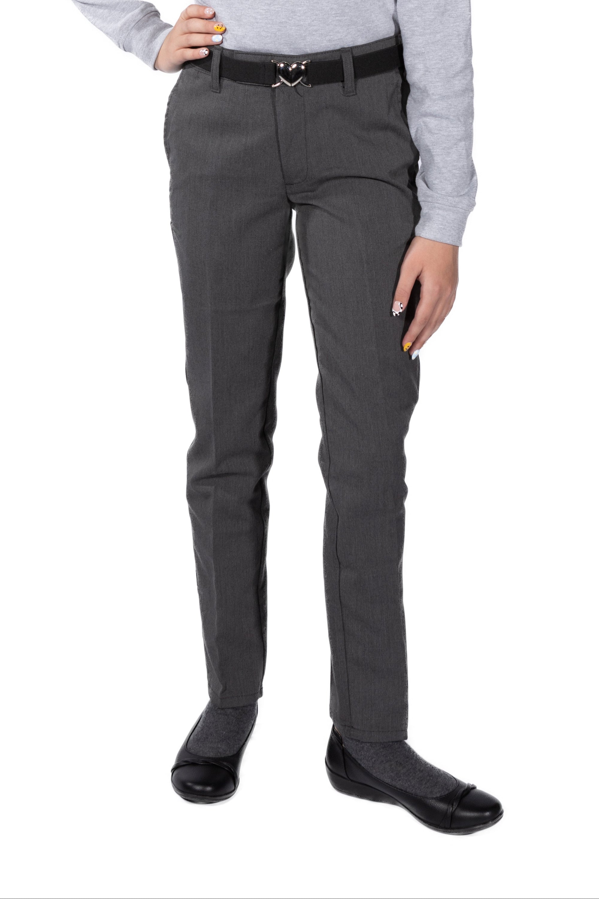 Girls Charcoal Pants - Regular