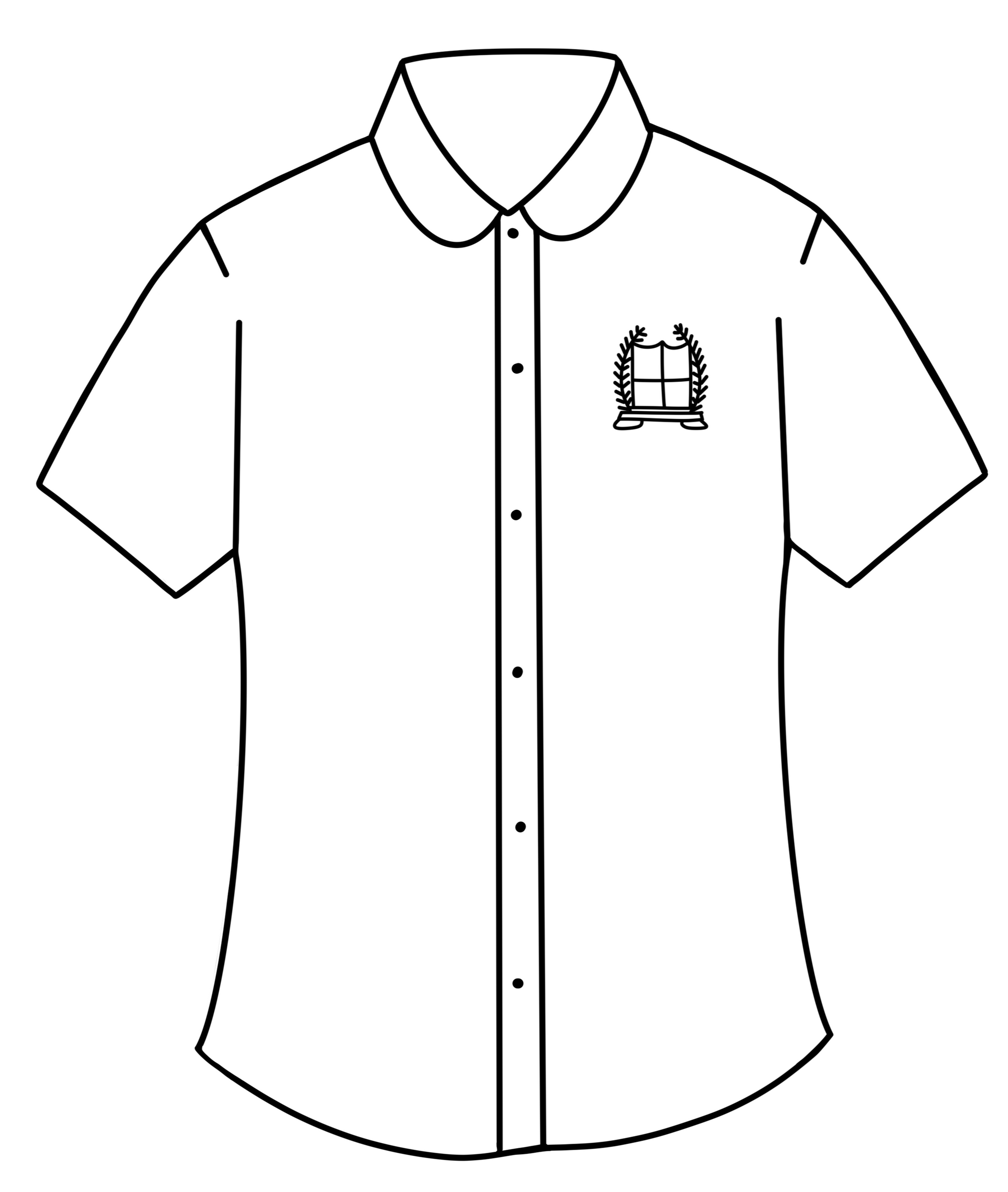 CHS Girls Penny Oxford Blouse Long & Short Sleeve