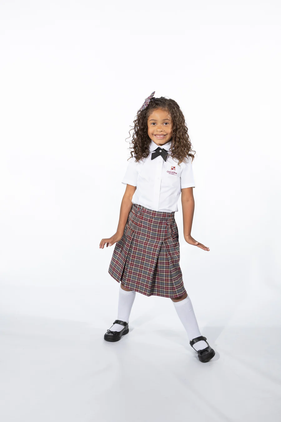 CHS Girls Penny Oxford Blouse Long & Short Sleeve