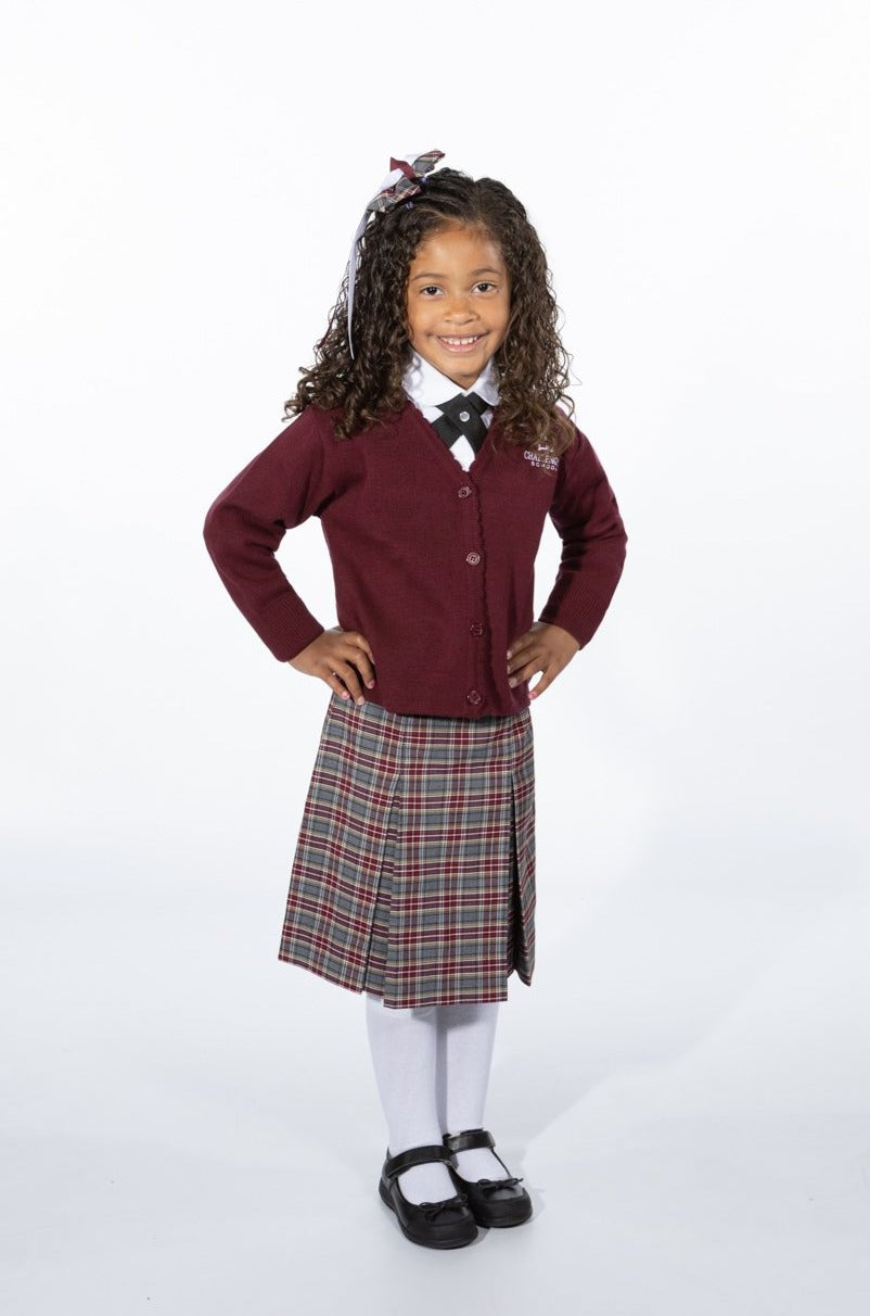 CHS Girls Cardigan Sweater - Maroon