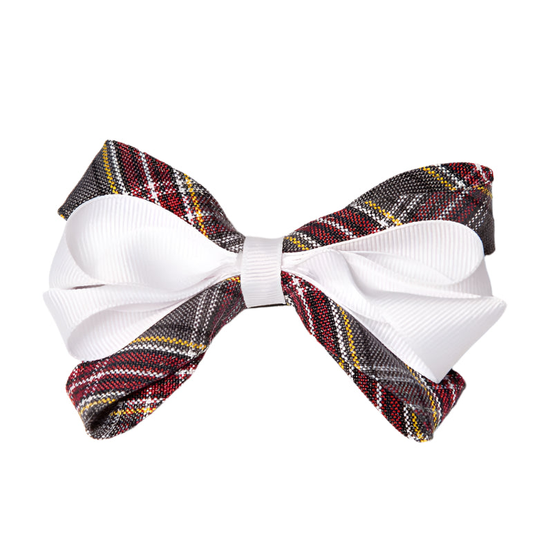 CHS Plaid Carnival Bow w/White Ribbon (Qty 1)