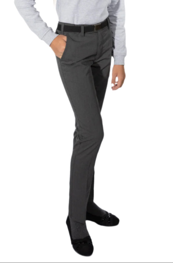 Girls Charcoal Pants - Junior Fit