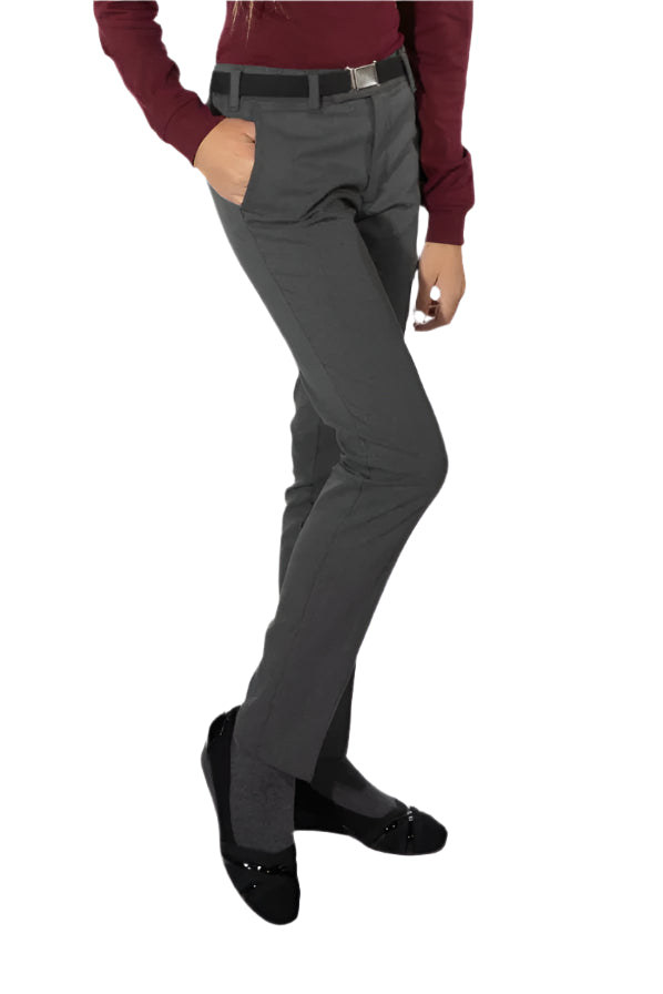 Girls Charcoal Pants - Junior Fit