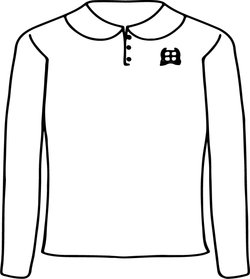 Girls white polo 2024 neck