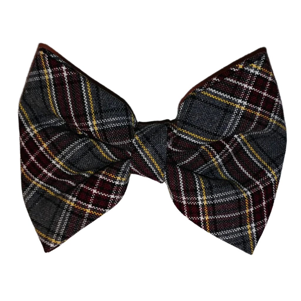 CHS Plaid Bow w/ French Clip 6" - Large